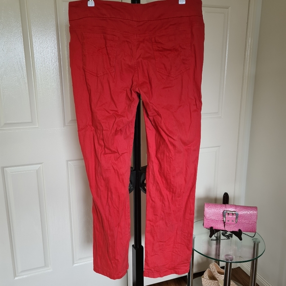 Katies 18 Red Distressed False Front Pockets Summer Autumn Denim Jeans Pants - Picture 3 of 11